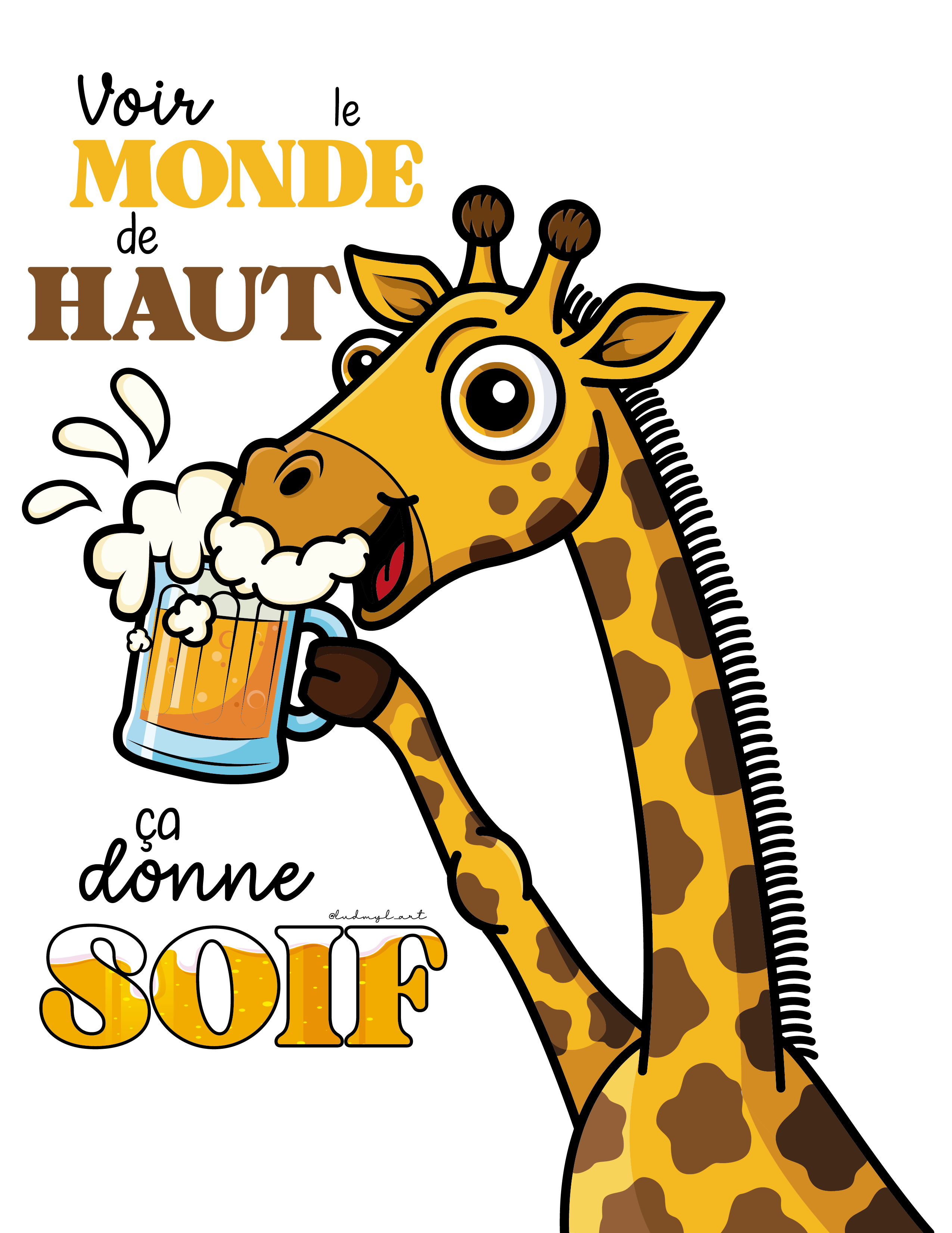 Girafe Assoiffée
